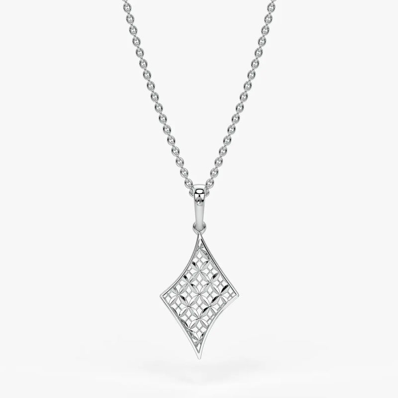 Rhombus Lattice Drop Pendant