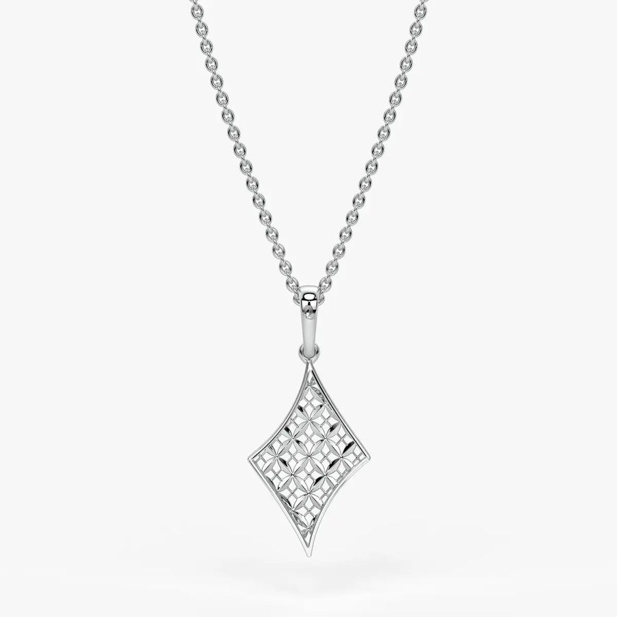 Rhombus Lattice Drop Pendant