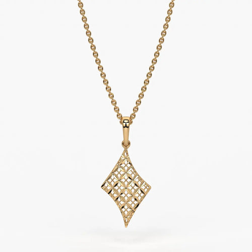 Rhombus Lattice Drop Pendant