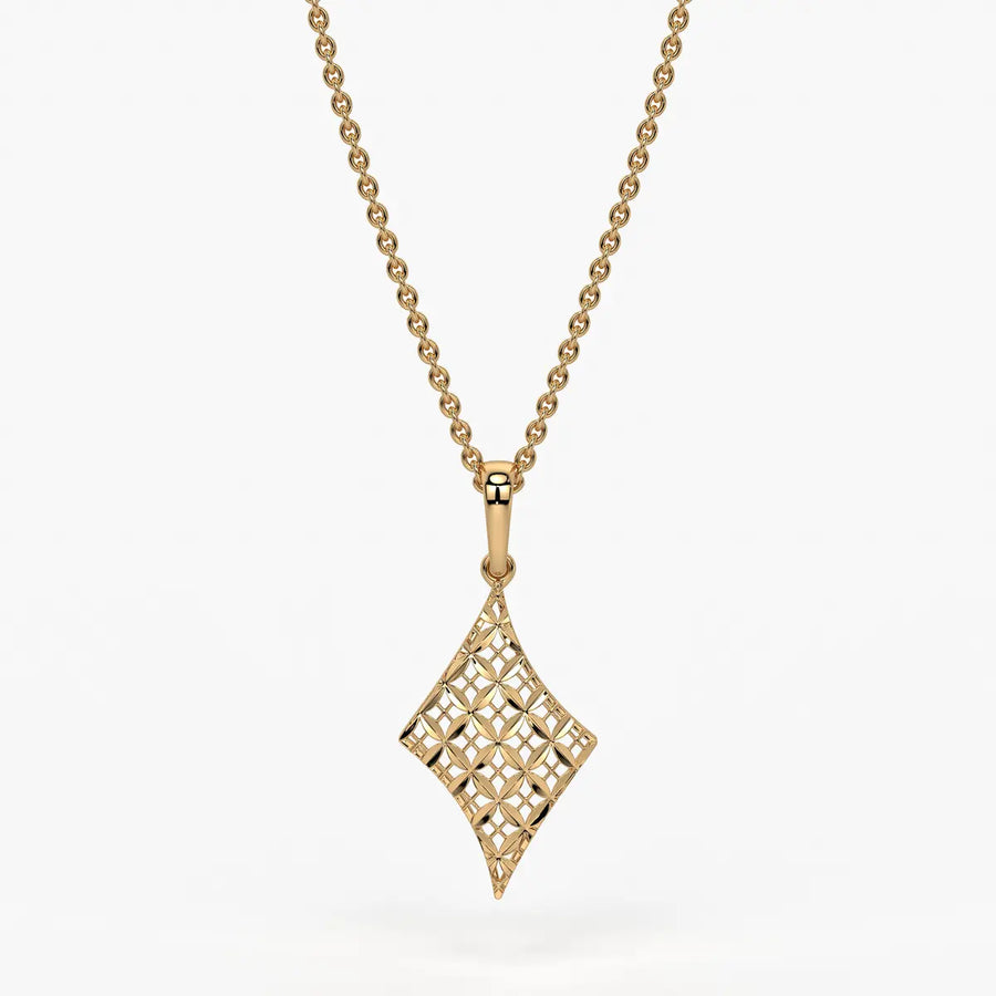 Rhombus Lattice Drop Pendant