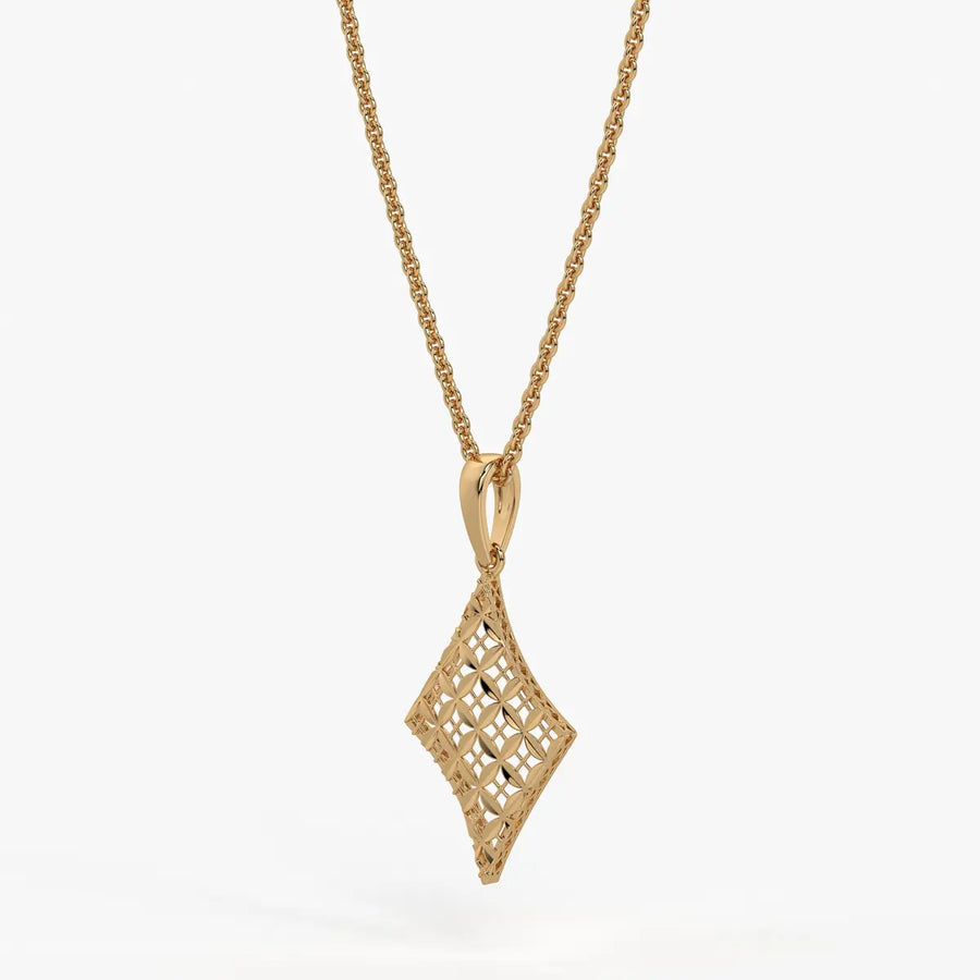 Rhombus Lattice Drop Pendant