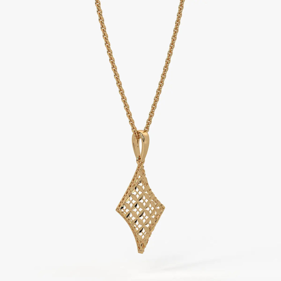 Rhombus Lattice Drop Pendant