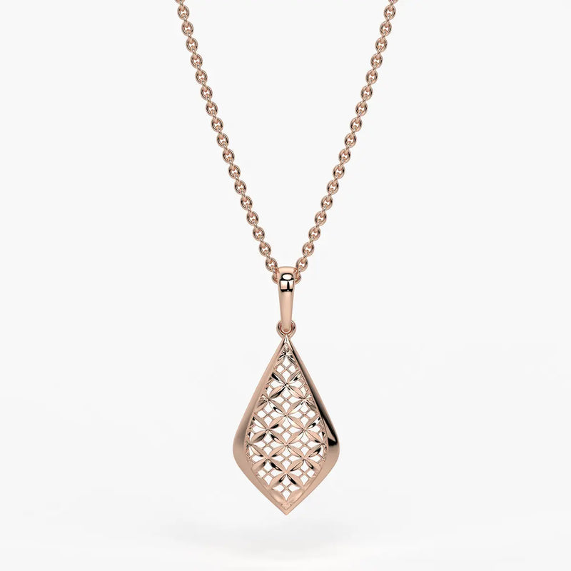 Geometric Lattice Drop Pendant