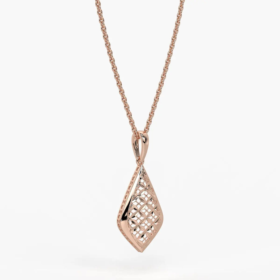 Geometric Lattice Drop Pendant