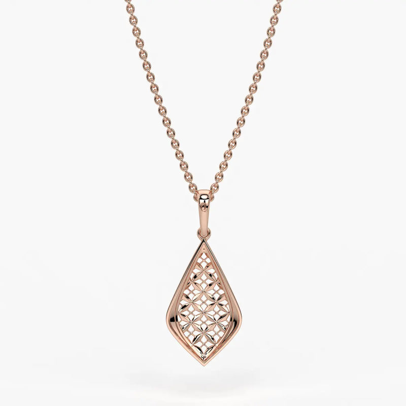 Geometric Lattice Drop Pendant