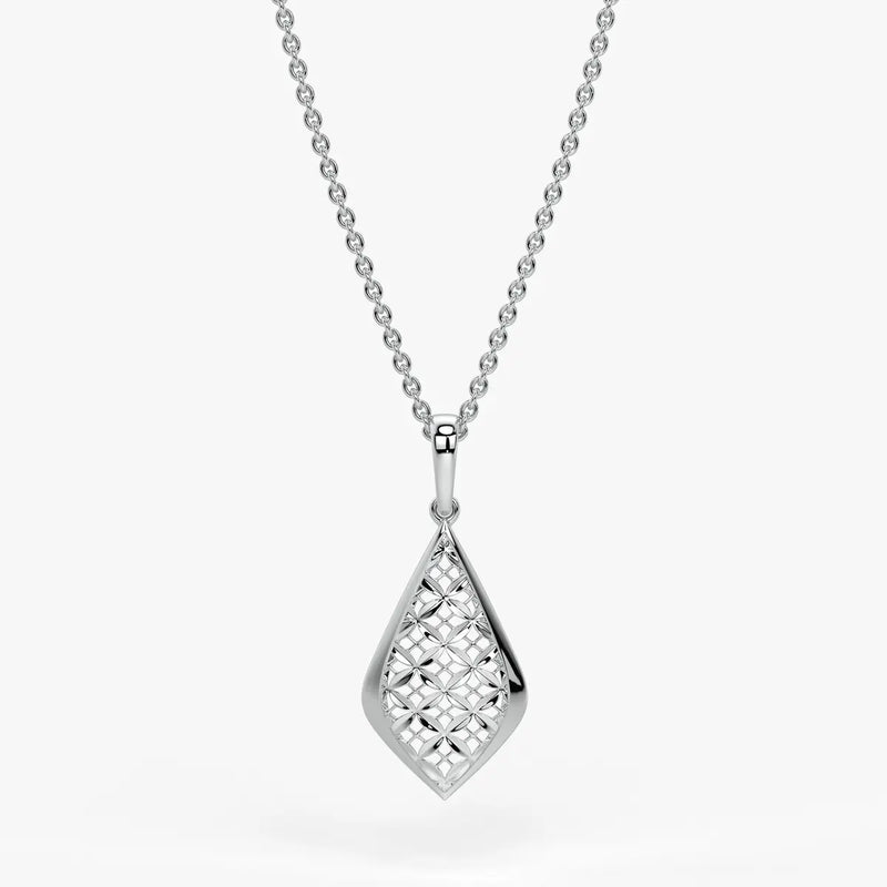 Geometric Lattice Drop Pendant