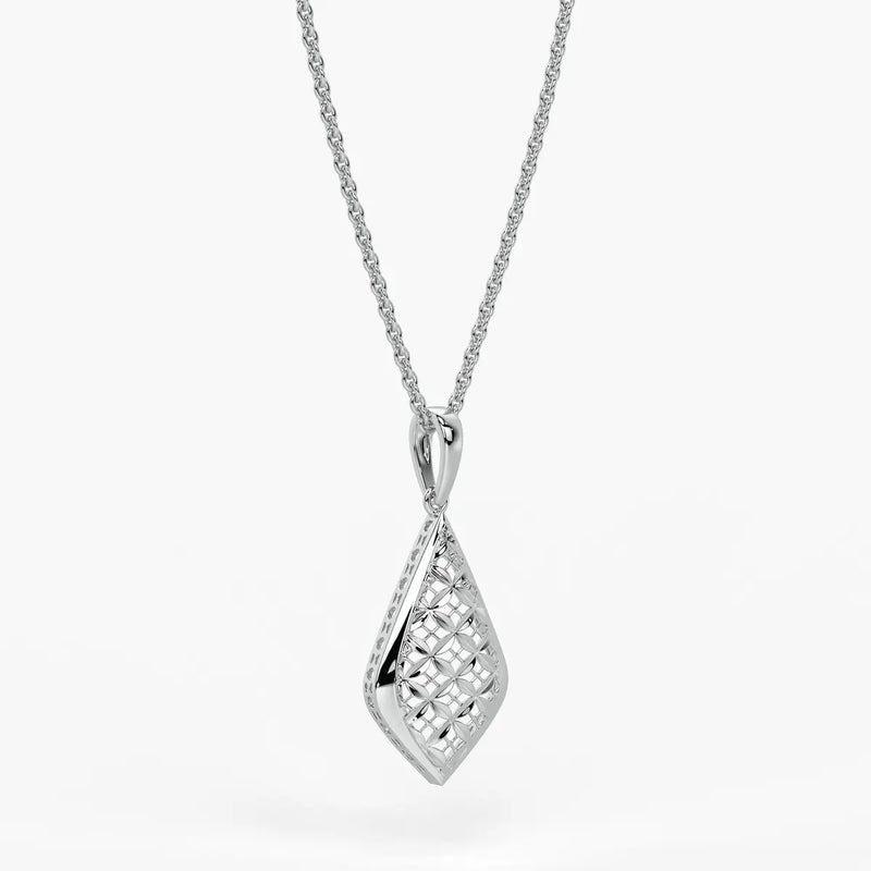 Geometric Lattice Drop Pendant