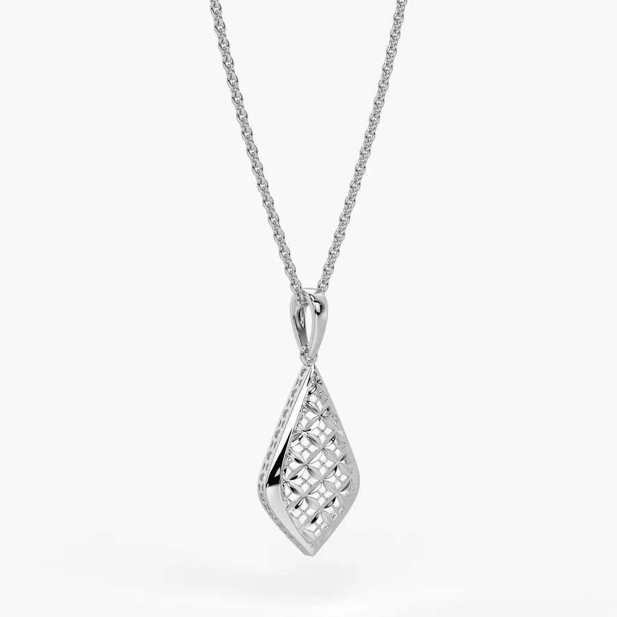 Geometric Lattice Drop Pendant