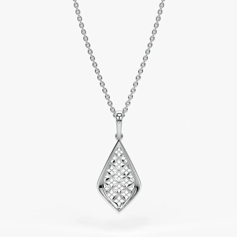 Geometric Lattice Drop Pendant