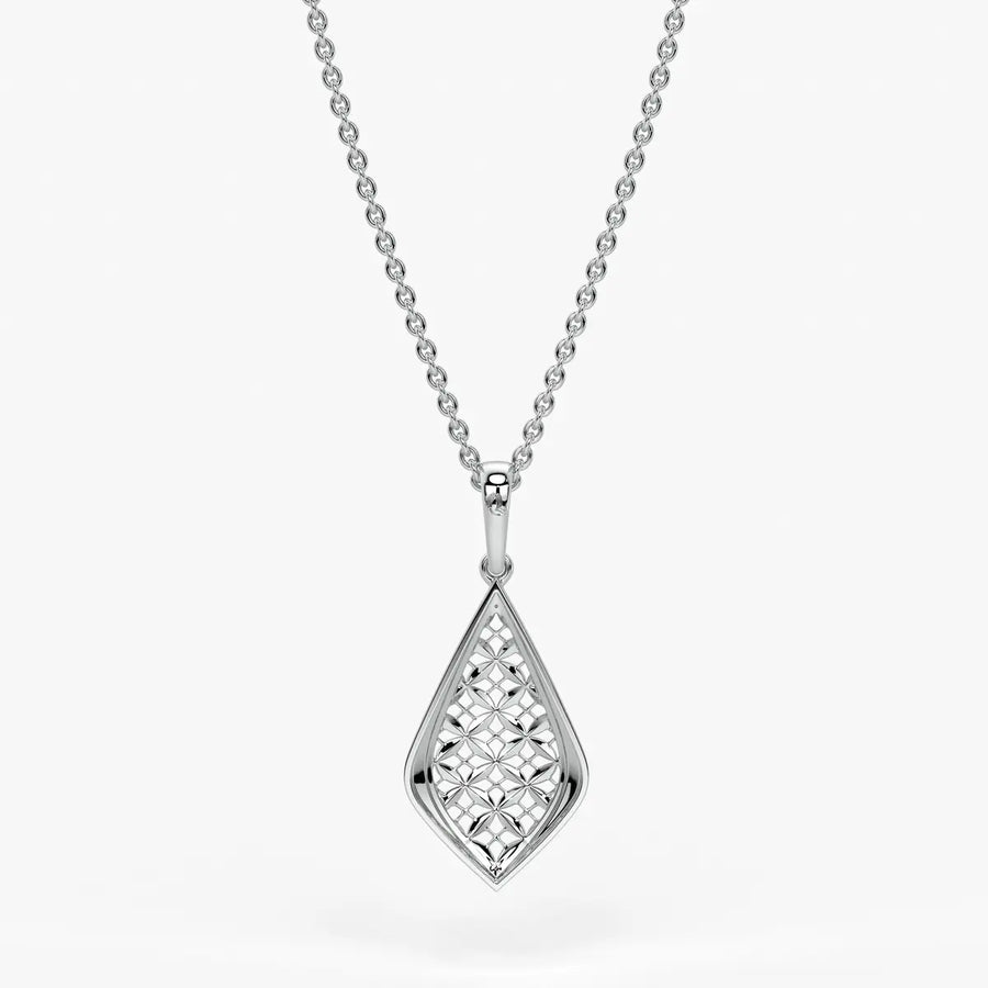 Geometric Lattice Drop Pendant