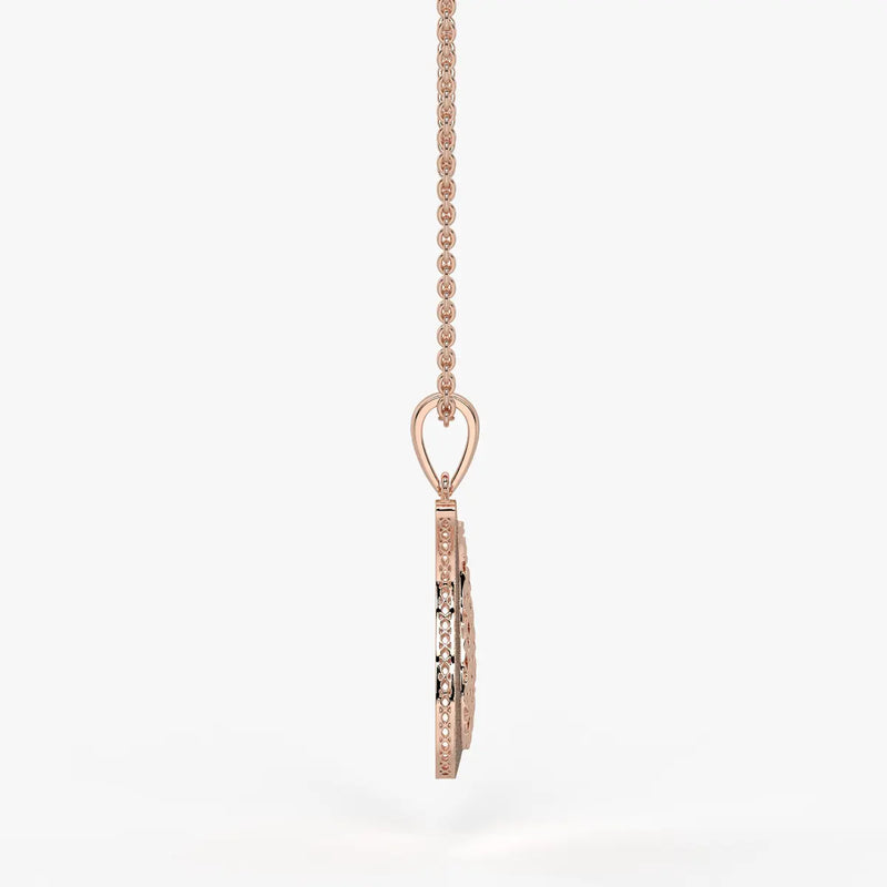 Floral Paisley Drop Pendant