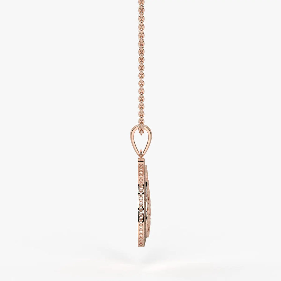 Floral Paisley Drop Pendant