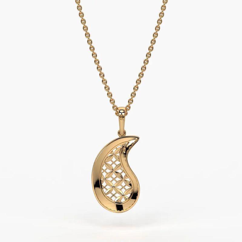 Floral Paisley Drop Pendant