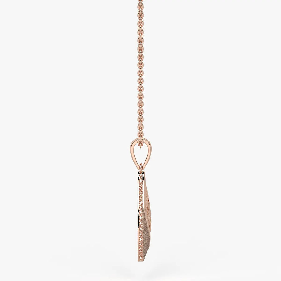 Floral Teardrop Drop Pendant