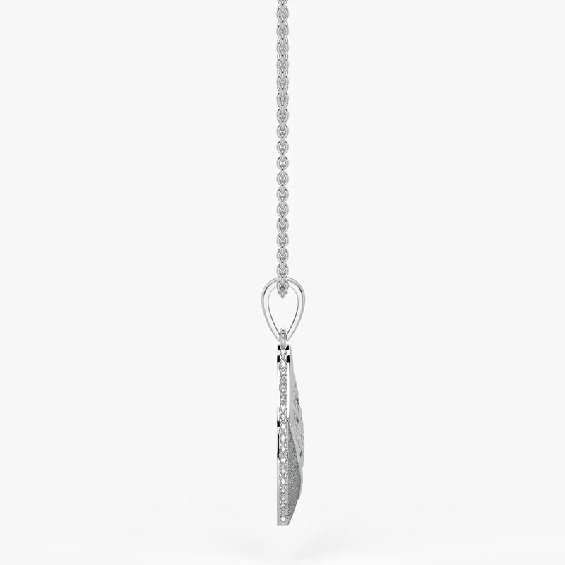 Floral Teardrop Drop Pendant