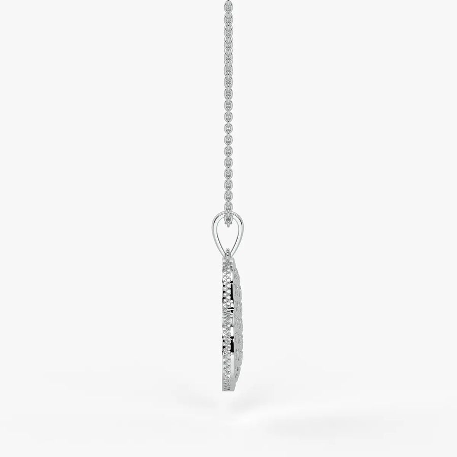 Geometric Heart Charm Pendant