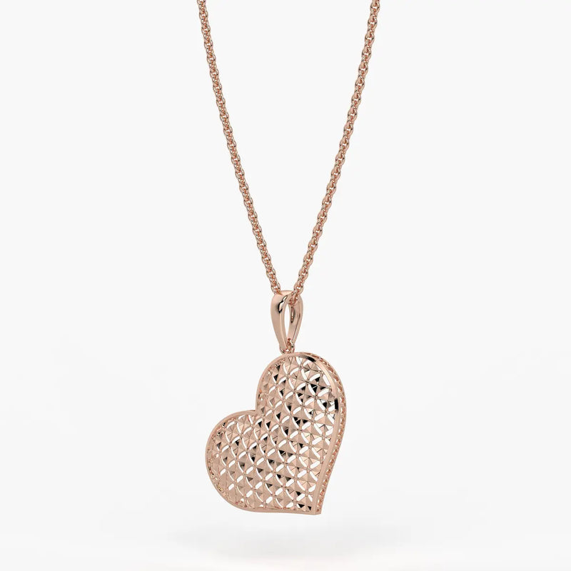 Lattice Heart Charm Pendant