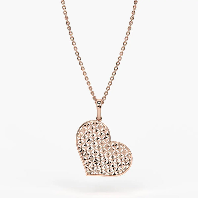 Lattice Heart Charm Pendant