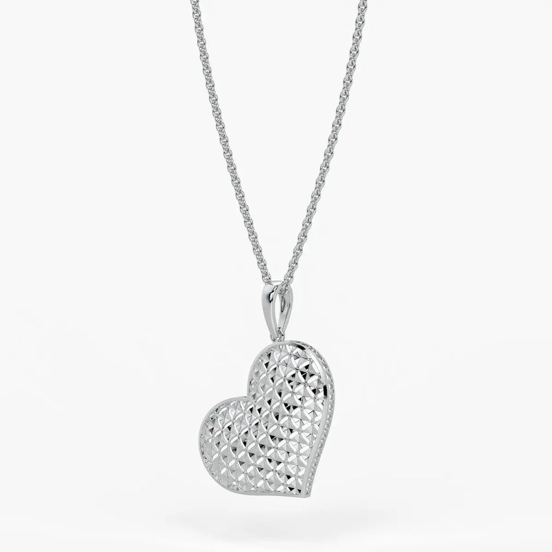 Lattice Heart Charm Pendant