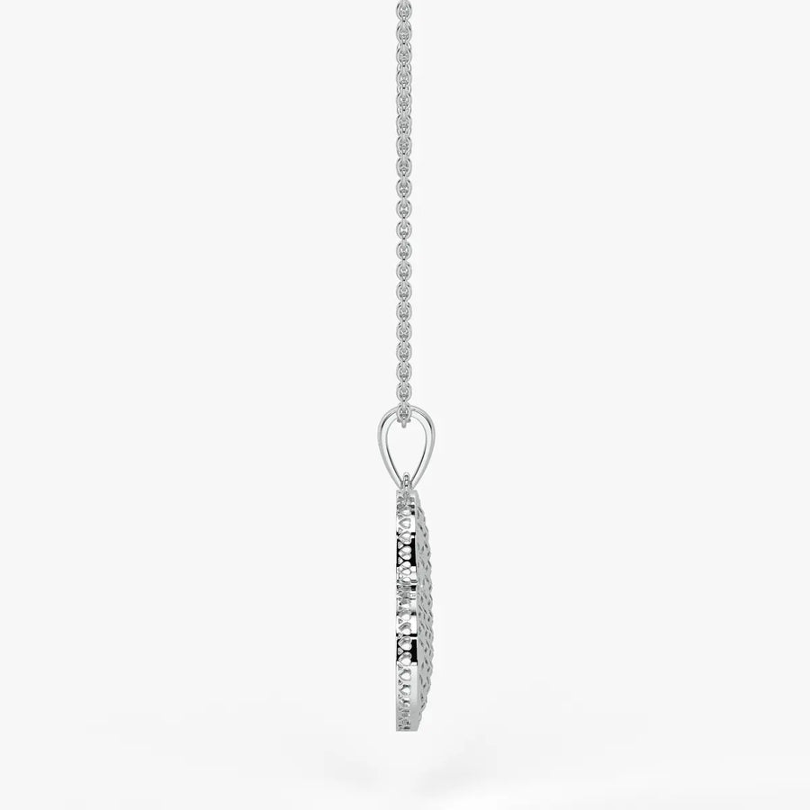 Lattice Heart Charm Pendant