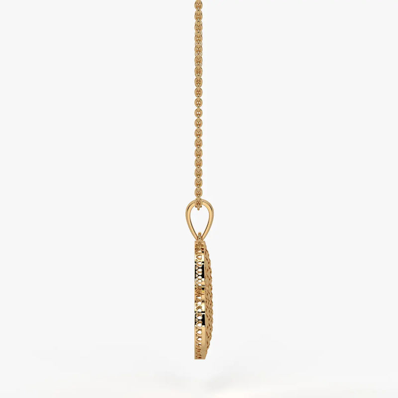 Lattice Heart Charm Pendant