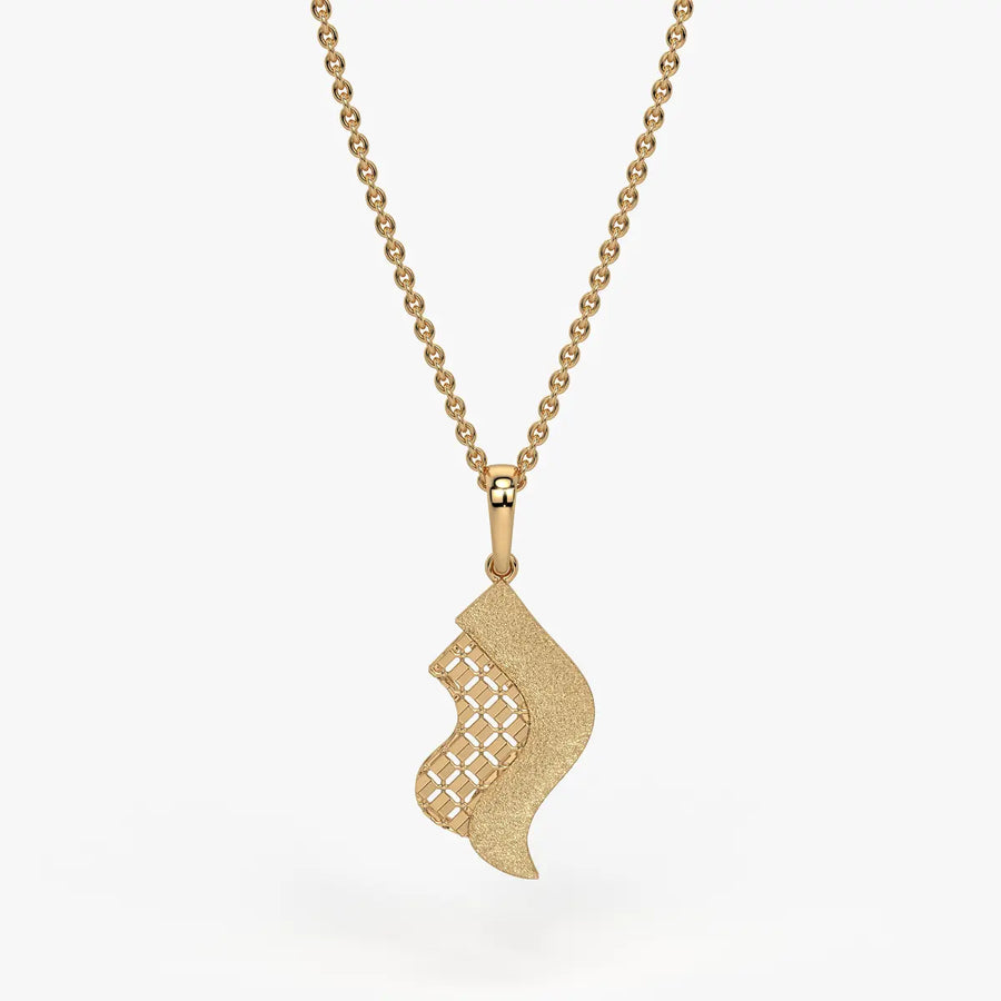 Serpentine Aura Wave Pendant