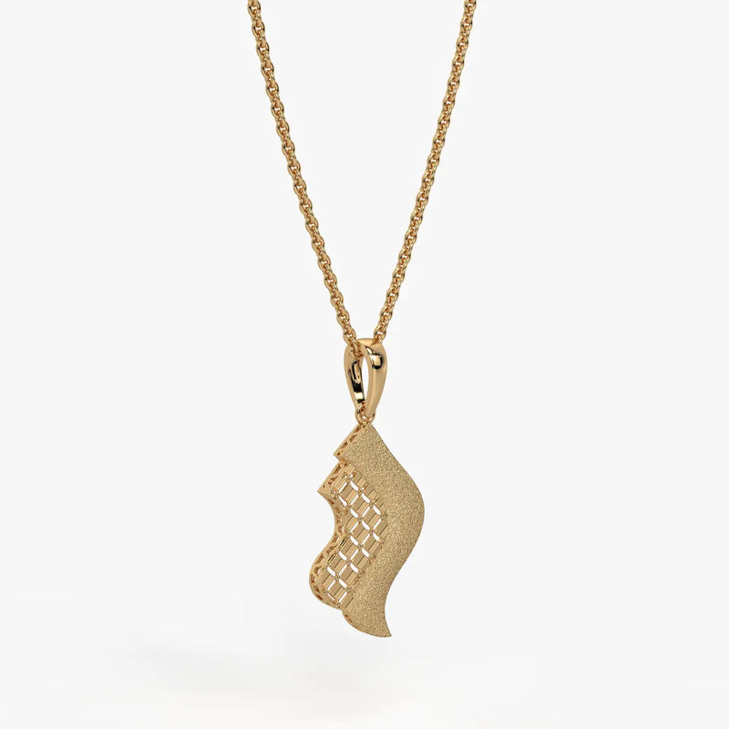 Serpentine Aura Wave Pendant