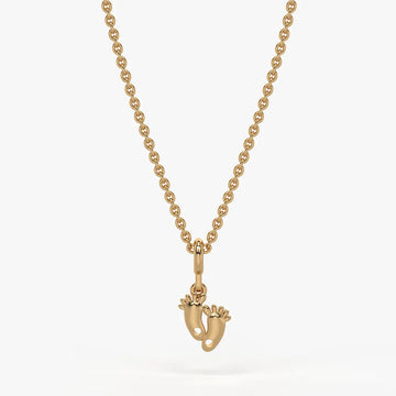 TinyTreads Kids Footprint Charm Pendant