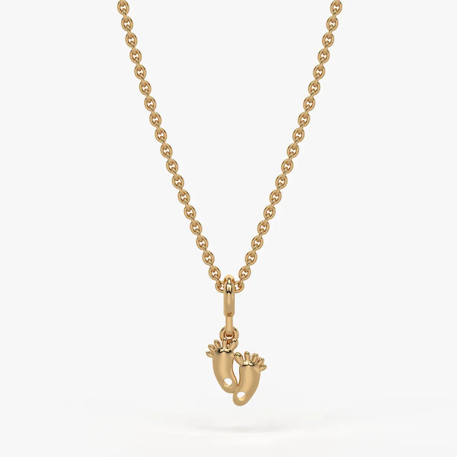 TinyTreads Kids Footprint Charm Pendant