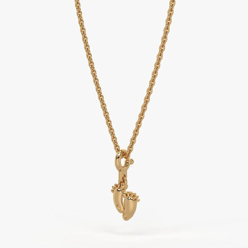 TinyTreads Kids Footprint Charm Pendant