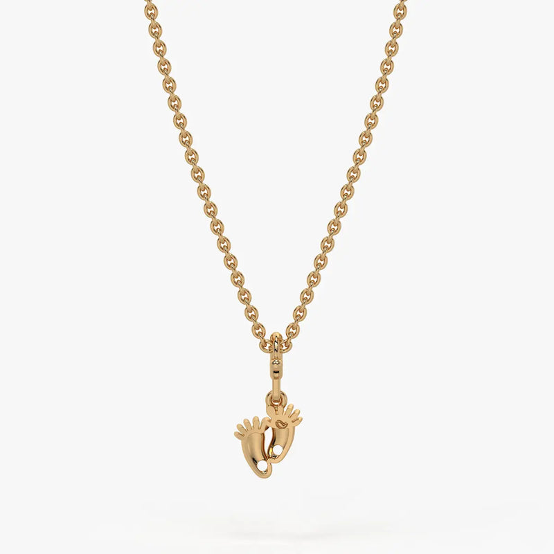 TinyTreads Kids Footprint Charm Pendant
