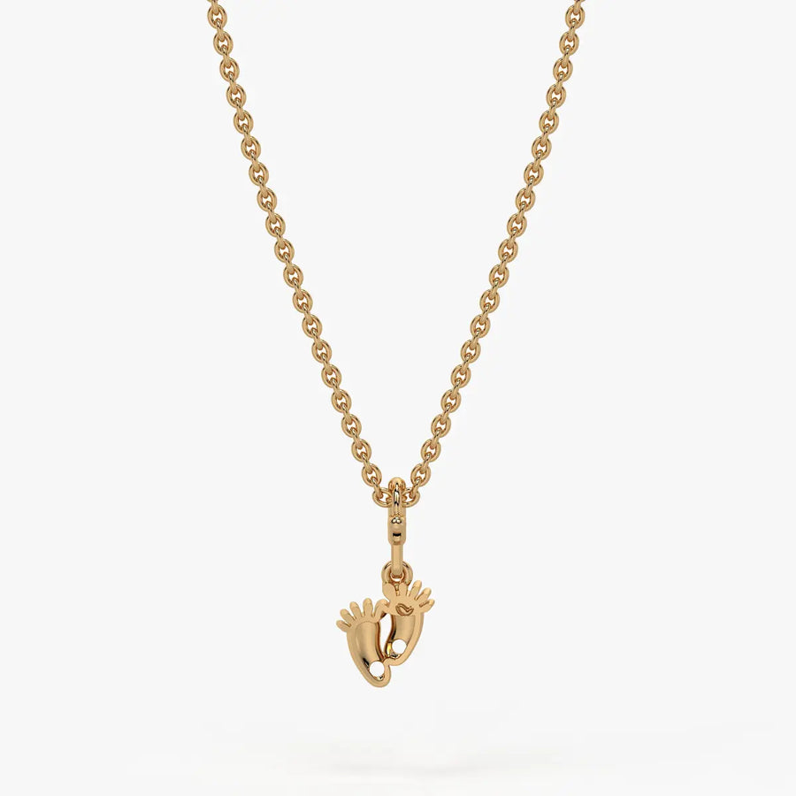 TinyTreads Kids Footprint Charm Pendant