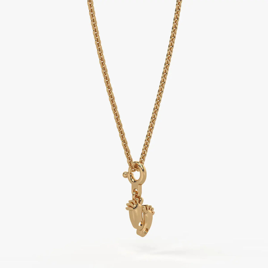 TinyTreads Kids Footprint Charm Pendant
