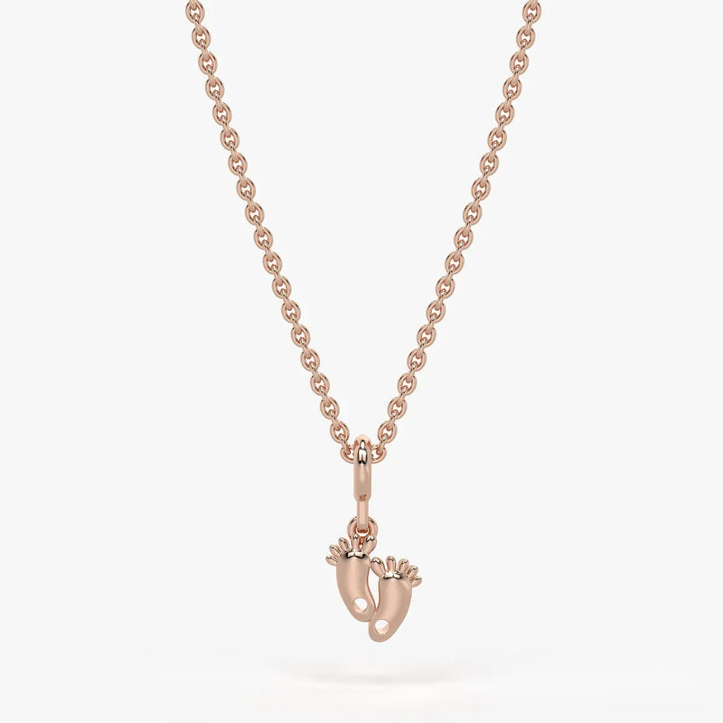 TinyTreads Kids Footprint Charm Pendant