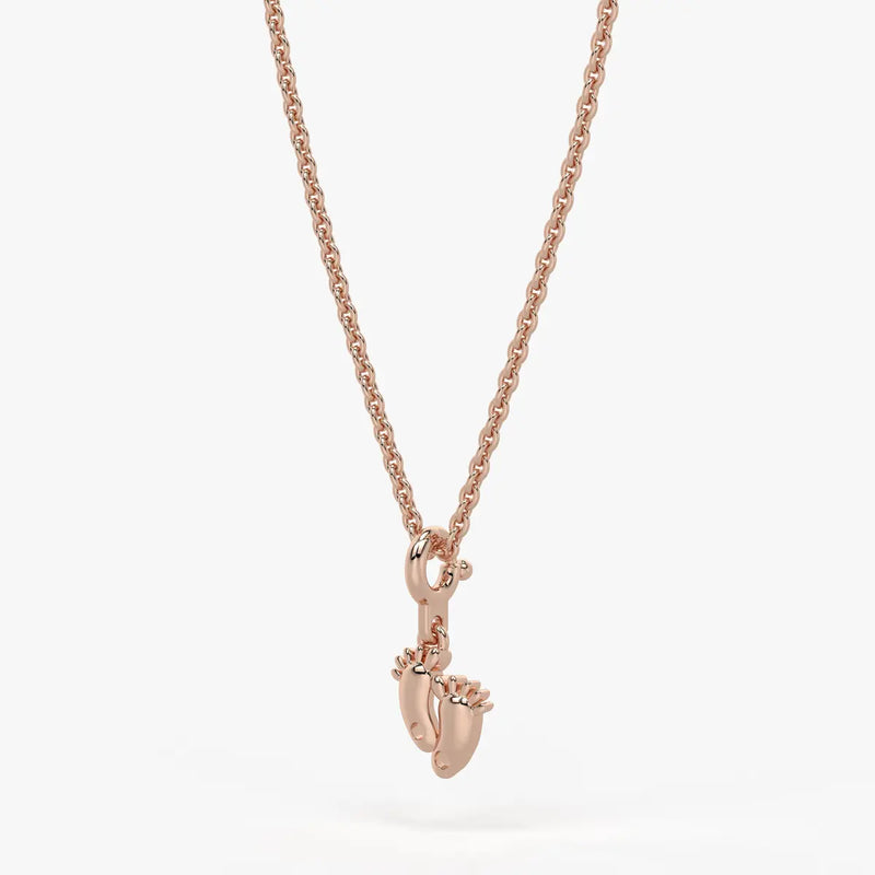 TinyTreads Kids Footprint Charm Pendant