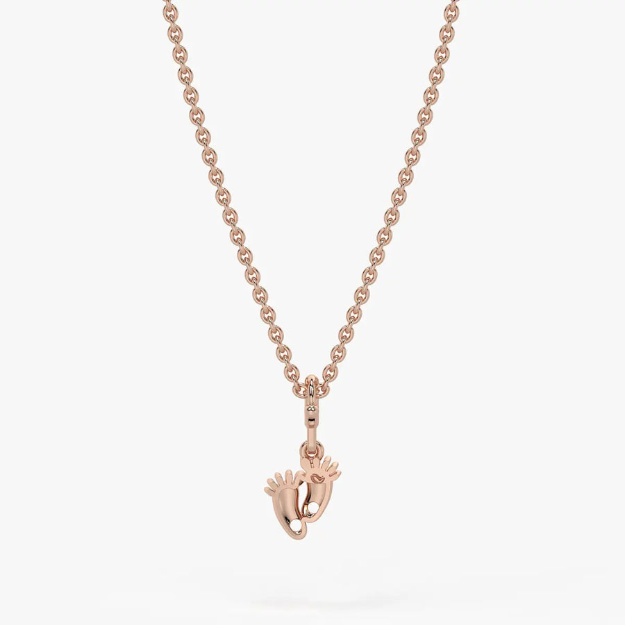 TinyTreads Kids Footprint Charm Pendant