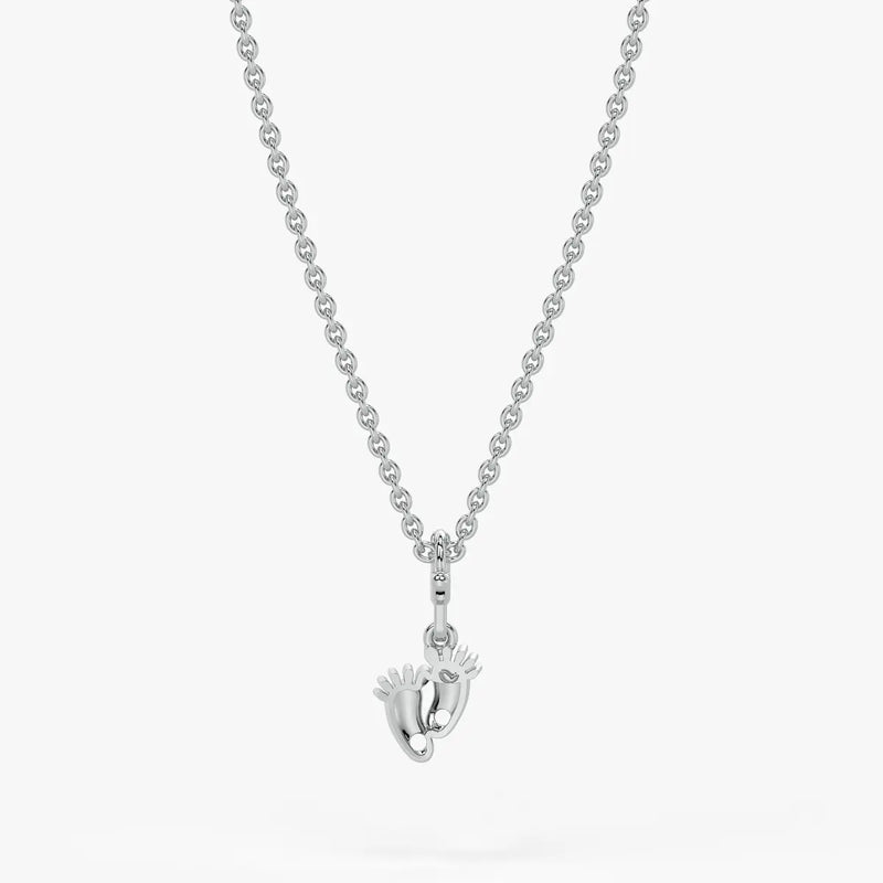 TinyTreads Kids Footprint Charm Pendant