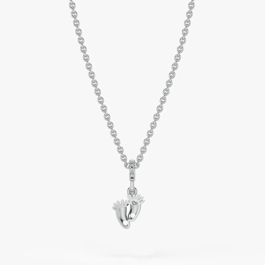 TinyTreads Kids Footprint Charm Pendant