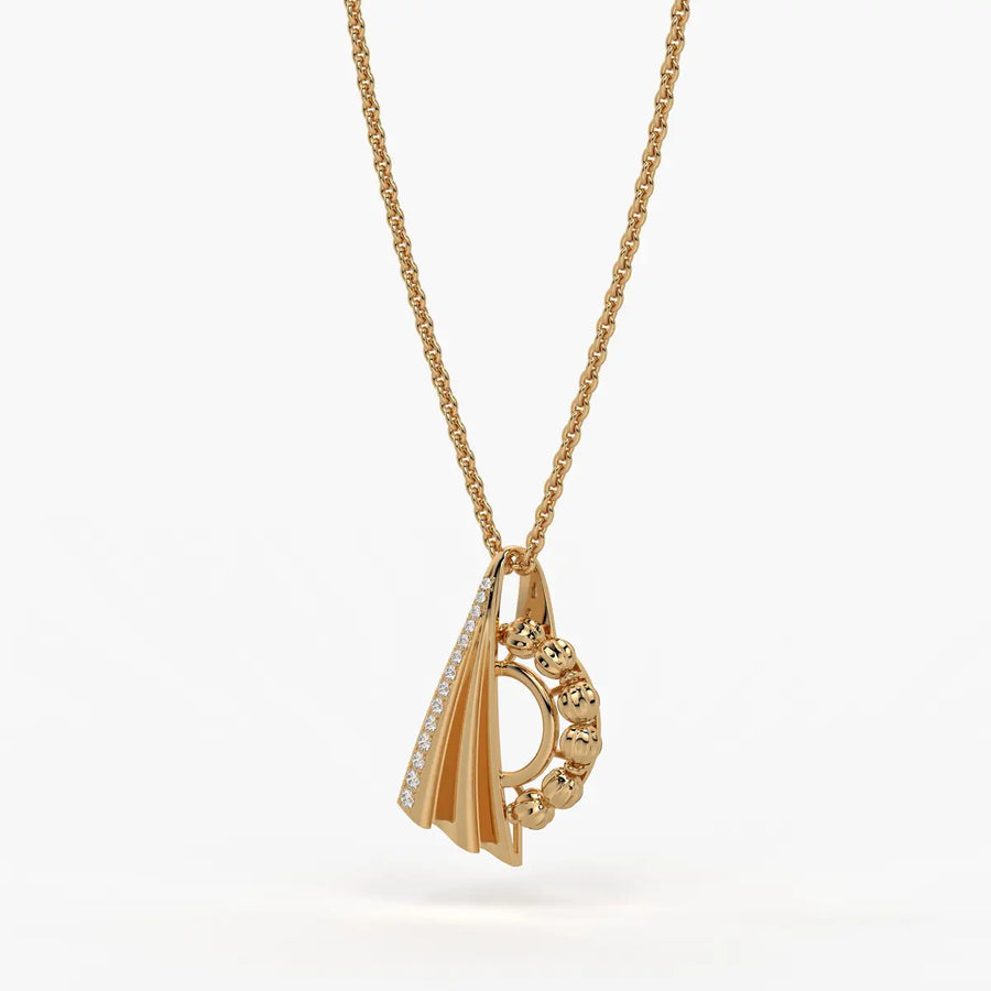 Ananya Radiant Fan Bead Pendant