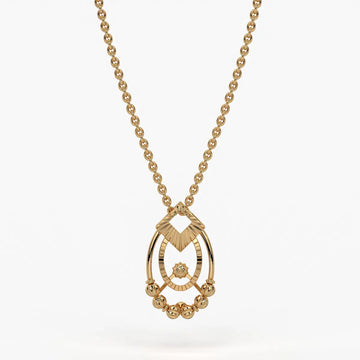 Reeva Diamond Halo Bead Pendant