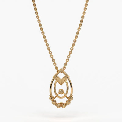 Reeva Diamond Halo Bead Pendant