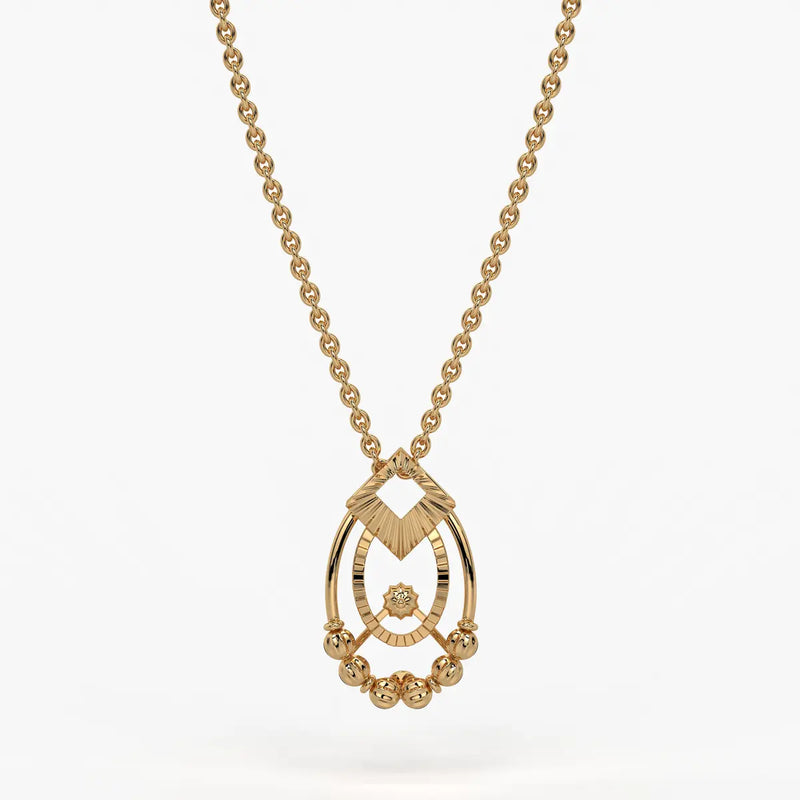 Reeva Diamond Halo Bead Pendant
