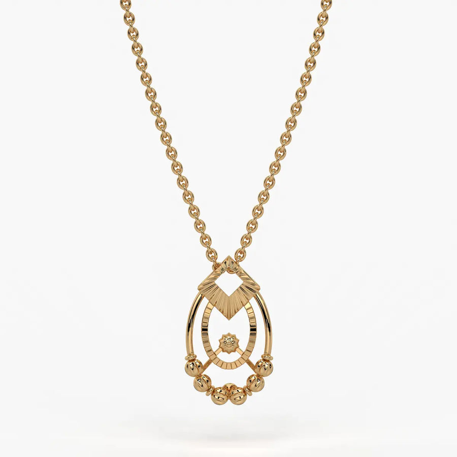 Reeva Diamond Halo Bead Pendant