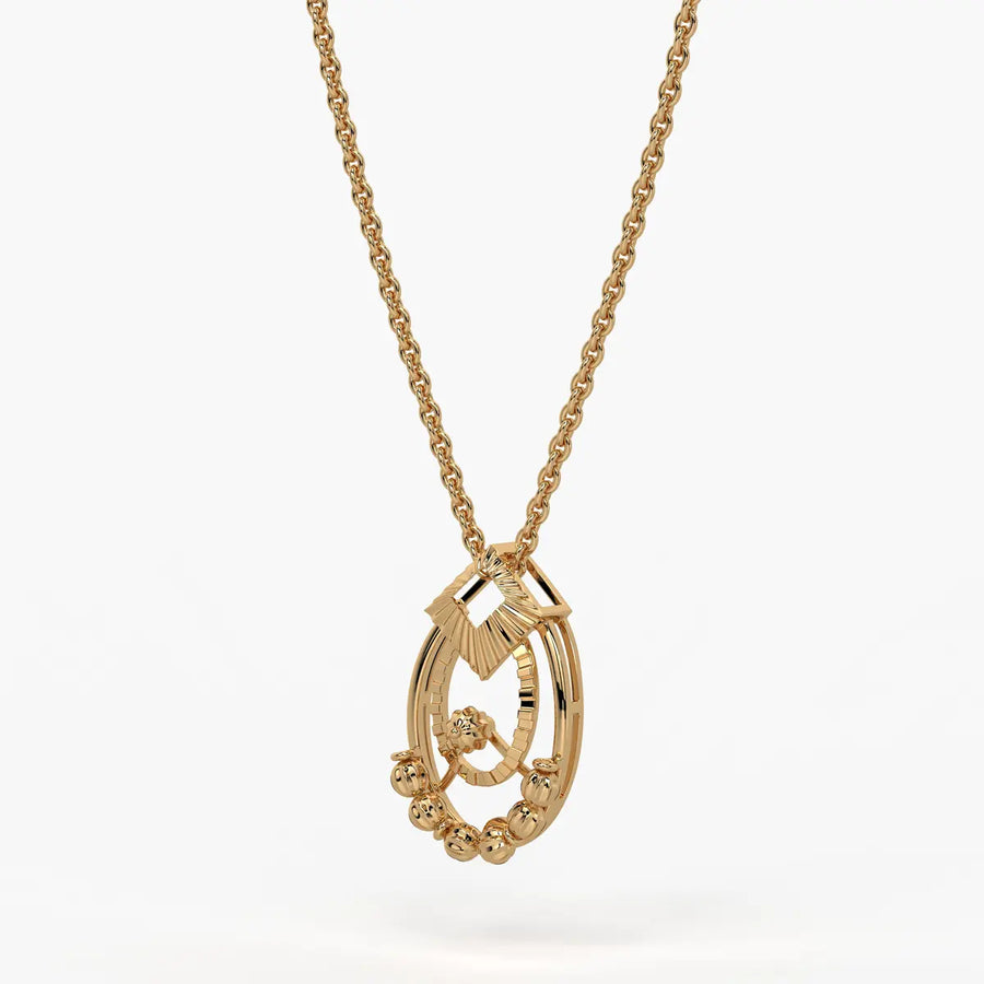 Reeva Diamond Halo Bead Pendant