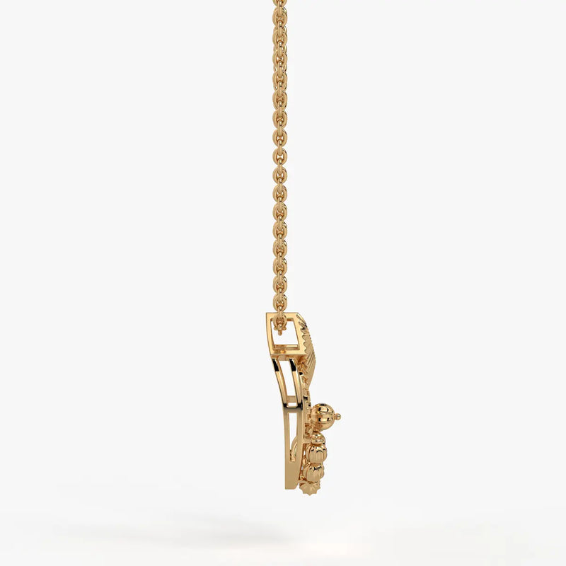 Reeva Diamond Halo Bead Pendant