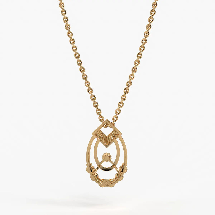 Reeva Diamond Halo Bead Pendant