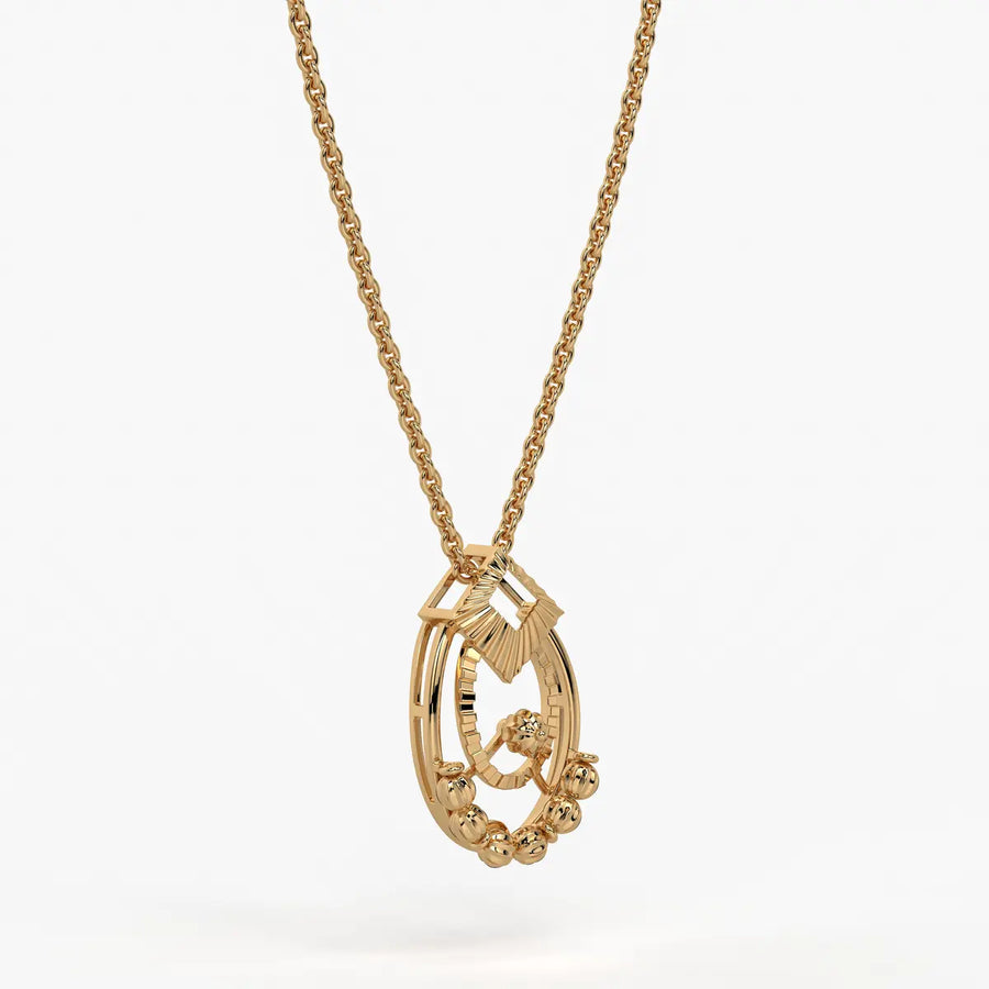 Reeva Diamond Halo Bead Pendant