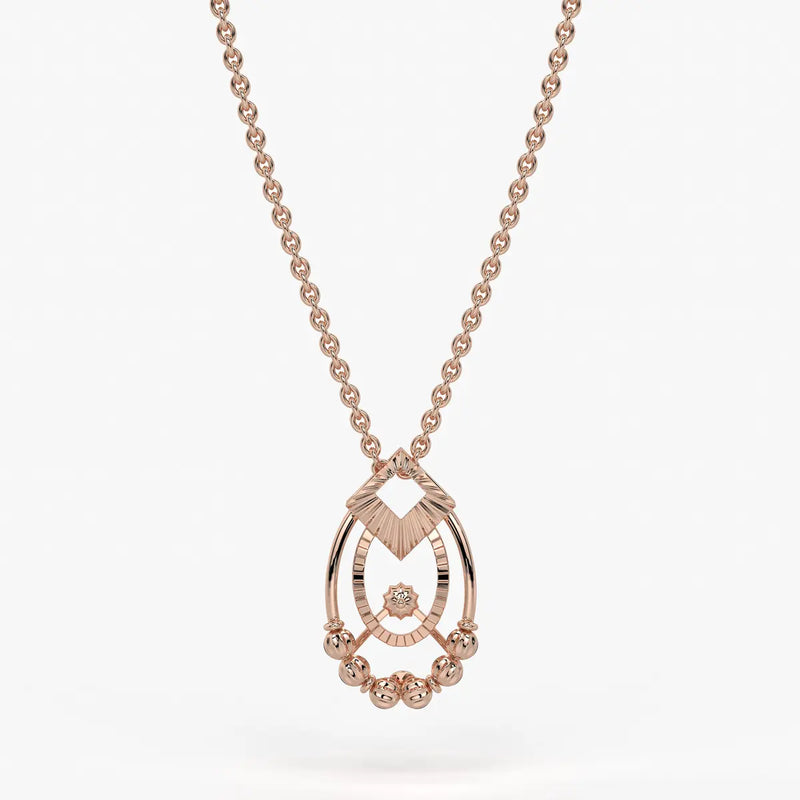 Reeva Diamond Halo Bead Pendant