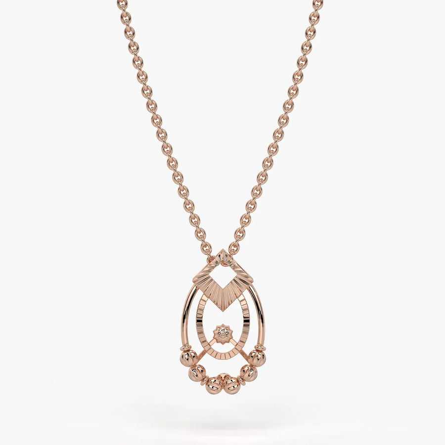 Reeva Diamond Halo Bead Pendant