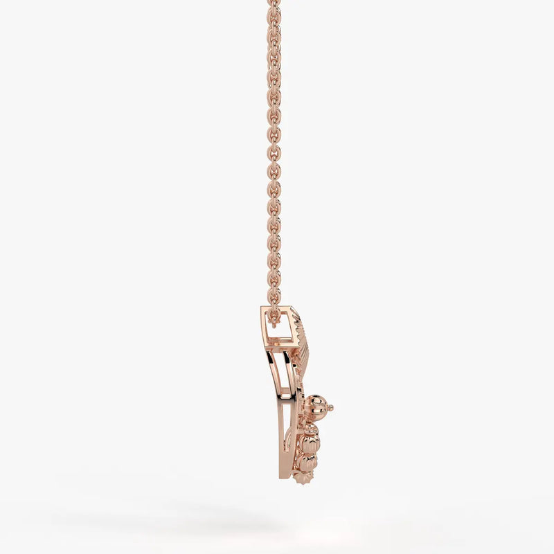 Reeva Diamond Halo Bead Pendant